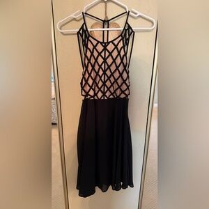 Elegant Black and Nude Women's Dress